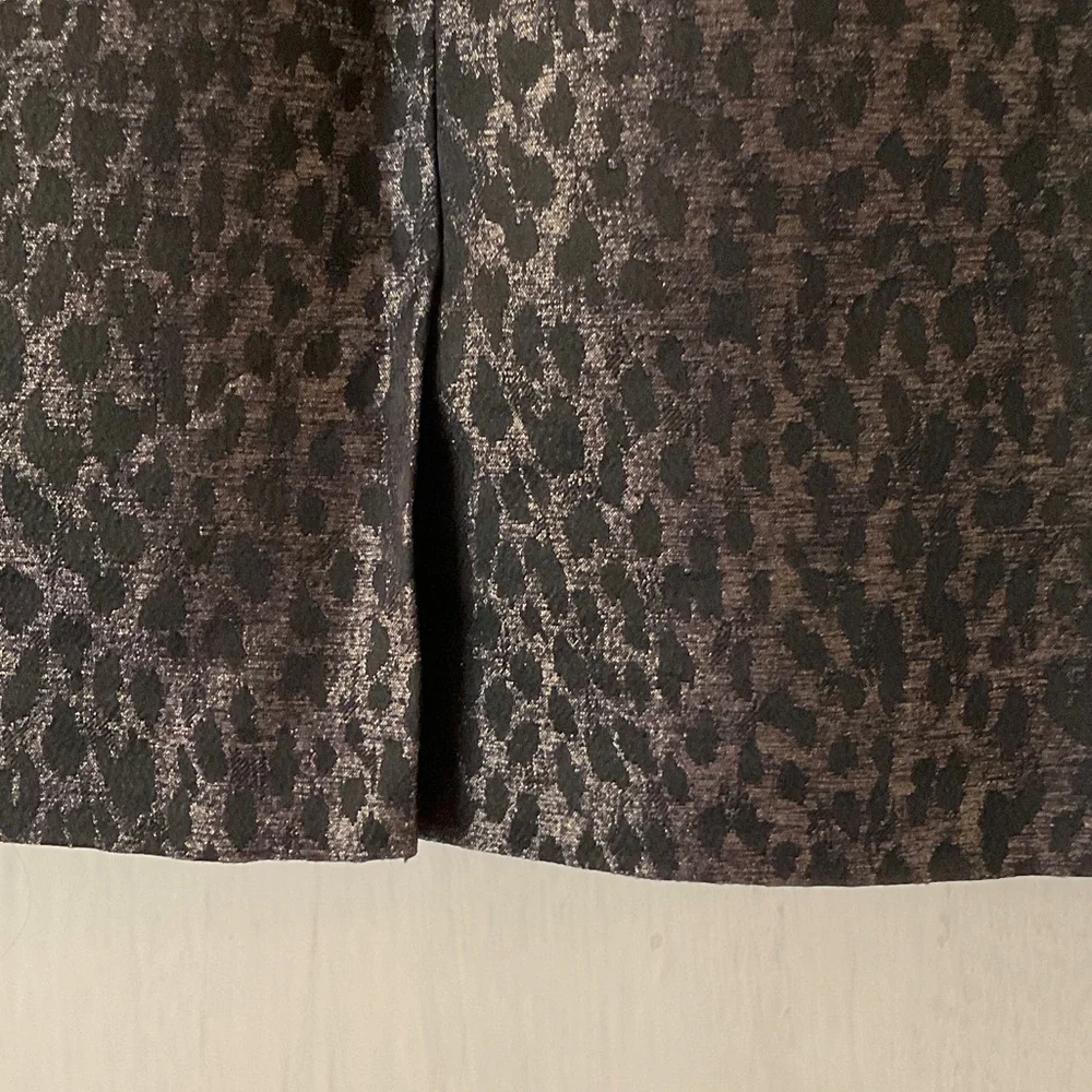 Ann Taylor Black Leopard Pencil Skirt - Picture 3 of 6